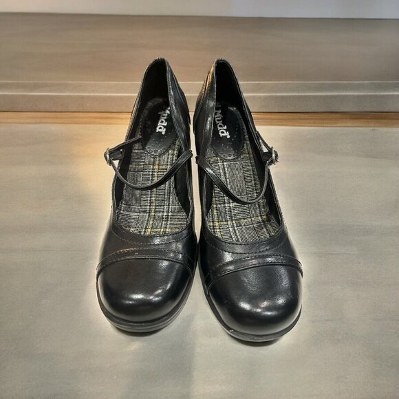 Mudd Vintage LUSH 90’s Chunky Heel Black Mary Jane Sz 9 1/2 M Y2K Punk Classic - Picture 2 of 10